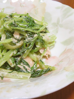 モリモリ食べられる!水菜のツナマヨサラダ-レシピのメイン写真