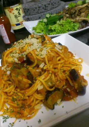茄子とチーズのトマトパスタ-レシピのメイン写真