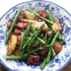 รูปของ アスパラジャガイモベーコン炒め