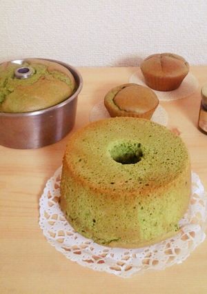 抹茶(青汁)*シフォン*米粉でもっちり*-レシピのメイン写真