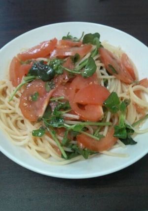 クレソンとトマトの冷製パスタ-レシピのメイン写真