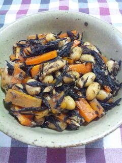 簡単☆大豆とツナひじきと人参の煮物♪-レシピのメイン写真