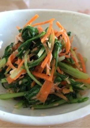 硬い水菜を美味しく頂く！おひたし-レシピのメイン写真