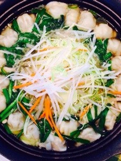シャキシャキ野菜の水餃子鍋。-レシピのメイン写真