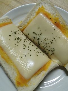 ★煮物リメイク♪かぼチーズトースト★-レシピのメイン写真