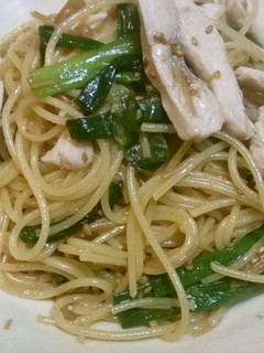 鶏肉となめたけの和風パスタ-レシピのメイン写真