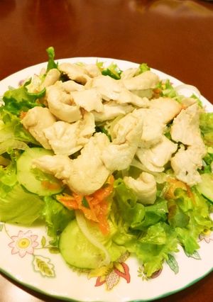 ささ身のレンジ蒸しサラダ-レシピのメイン写真