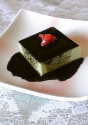 抹茶牛乳かん～特製胡麻蜜かけ～-レシピのメイン写真