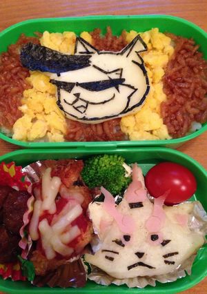 キャラ弁。妖怪ウォッチ。悪ニャンとシシコマ♪-レシピのメイン写真