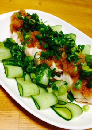 さっぱり！鶏胸肉の酒蒸し-レシピのメイン写真