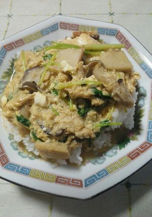 キノコたっぷり！ゆば丼。-レシピのメイン写真