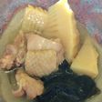 筍とわかめに、鶏肉入りの若竹煮
