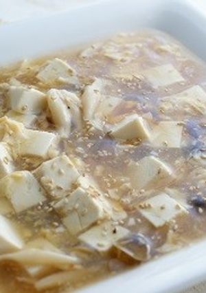 キノコのかき玉豆腐汁-レシピのメイン写真