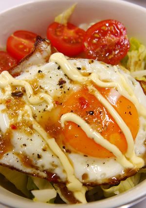 シャキシャキ♪レタ玉ドレッシング丼！-レシピのメイン写真