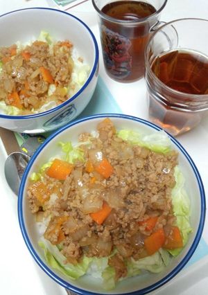 焼き肉のたれで簡単そぼろ丼-レシピのメイン写真