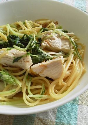 水菜の和風サラダパスタ-レシピのメイン写真