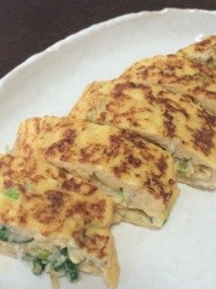ジャコと青ネギ入り卵焼き-レシピのメイン写真