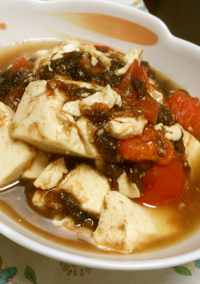 豆腐とトマトのとろろ煮-レシピのメイン写真