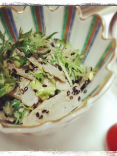 新ごぼうと水菜のゴマヨネーズ和え-レシピのメイン写真