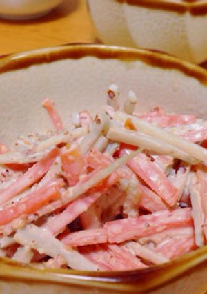 ゴボウサラダ アーモンド味噌マヨ風味-レシピのメイン写真