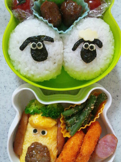 ひつじのショーン ビッツァー キャラ弁-レシピのメイン写真