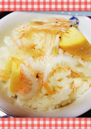お花見弁当に白エビと竹の子のごはん-レシピのメイン写真
