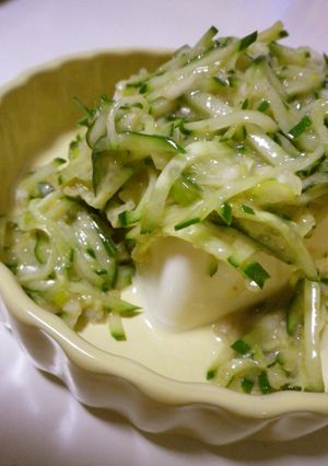きゅうりと長ネギのごまだれ豆腐-レシピのメイン写真