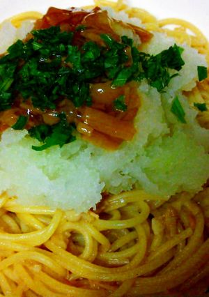 たっぷりえのきとツナのおろしそパスタ-レシピのメイン写真