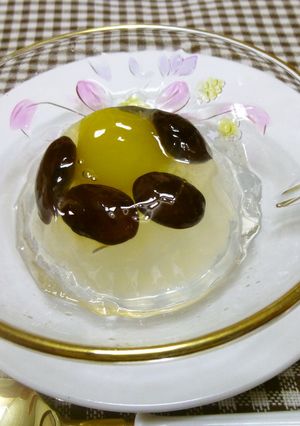 栗と黒豆のゆずれもんゼリー♪-レシピのメイン写真