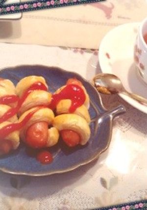 材料2つ！簡単ぐるぐるウインナーパイ♪-レシピのメイン写真