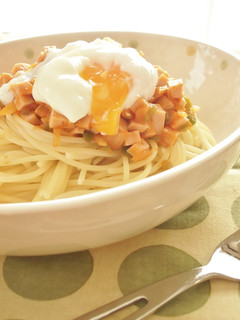 カフェ風✿温玉魚ニソミートソース-レシピのメイン写真