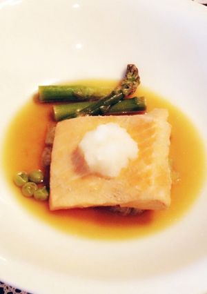 鮭の蒸し焼き♡アスパラを添えて♪-レシピのメイン写真