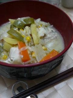 野菜たっぷり!長崎ちゃんぽん風スープ-レシピのメイン写真