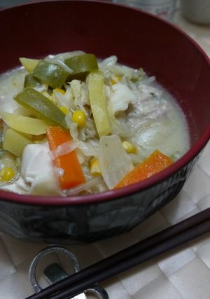 野菜たっぷり！長崎ちゃんぽん風スープ-レシピのメイン写真