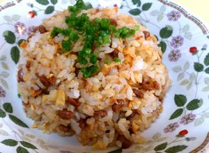 簡単！バター醤油風味の納豆チャーハン-レシピのメイン写真