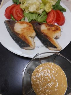 ぶりのフライパン焼き・マヨ味噌添え-レシピのメイン写真