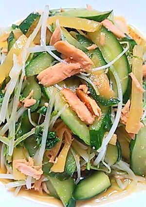 味付けは醤油だけ！水菜と沢庵のツナ炒め-レシピのメイン写真