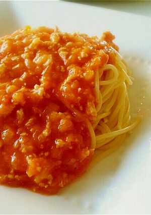 給食のミートソーススパゲティ(^q^)-レシピのメイン写真