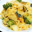 かぼちゃとブロッコリーのクリームパスタ