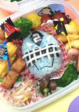 キャラ弁？！トッキュウ２号おにぎり弁当-レシピのメイン写真