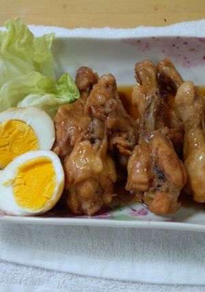 圧力鍋で時間節約☆鶏の手羽煮-レシピのメイン写真
