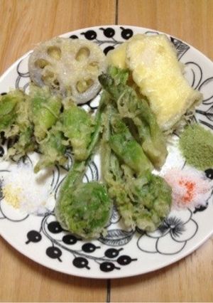 春の天ぷら(3種の塩)-レシピのメイン写真