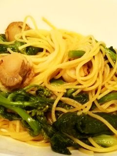 ホタテと菜の花の和風パスタ★バター醤油味-レシピのメイン写真