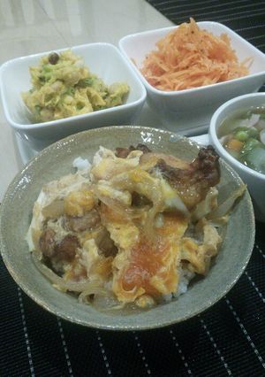 唐揚げで親子丼-レシピのメイン写真