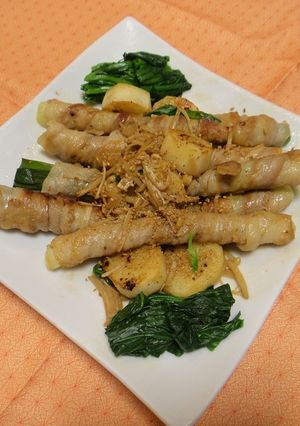 豪快!金すりごま肉巻き1本葱!!-レシピのメイン写真