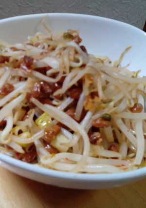 簡単☆もやし納豆キムチ炒め-レシピのメイン写真