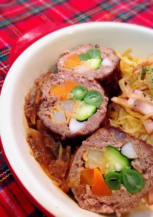 5種野菜のロールハンバーグ！-レシピのメイン写真