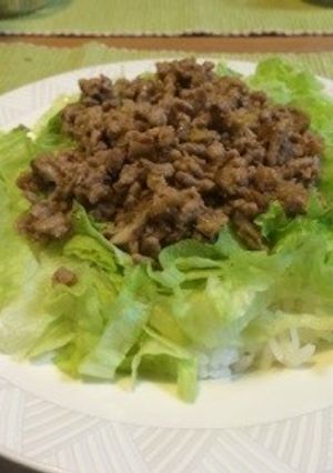 みそ味ひき肉のサラダ丼-レシピのメイン写真