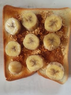 朝食♡バナナきなこはちみつトースト☆-レシピのメイン写真