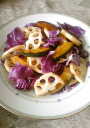 南瓜と蓮根の焼きサラダ-レシピのメイン写真